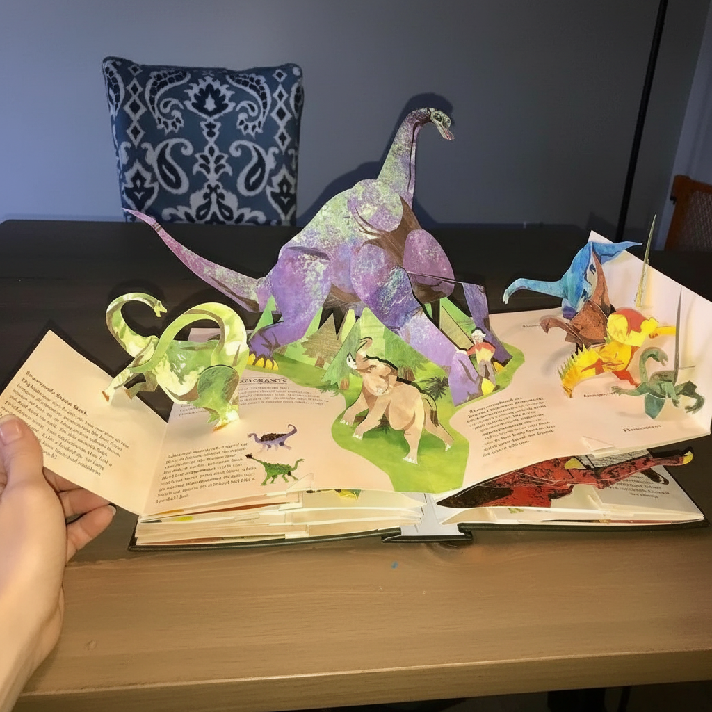 3D Pop-Up Dinosaur Book Interactive Learning Fun - Image 3