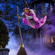 6-Foot Halloween Witch Decoration Scary Flying Outdoor Prop