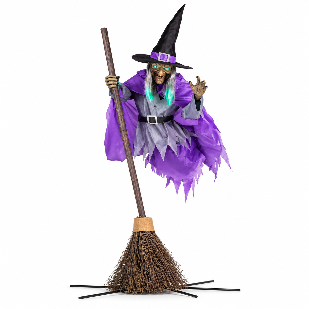 6-Foot Halloween Witch Decoration Scary Flying Outdoor Prop