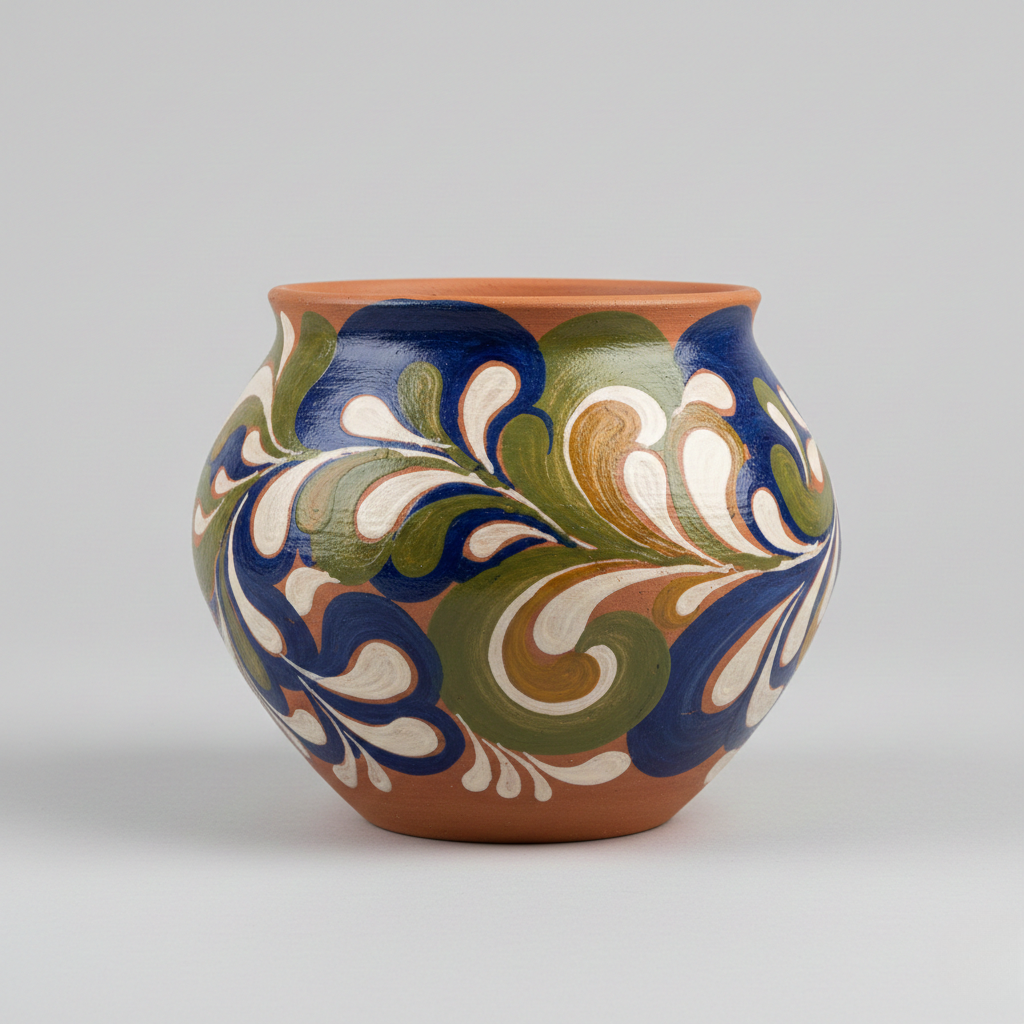 Hand-Painted Pot