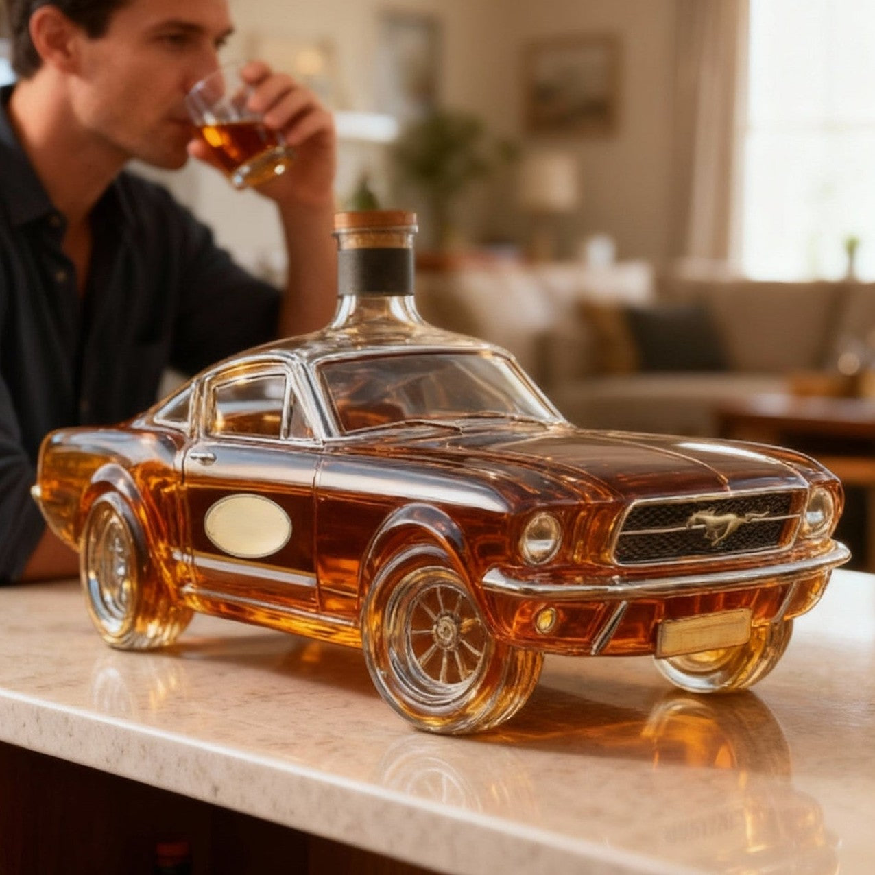 Car Shaped Whiskey Decanter Unique Glass Barware Gift