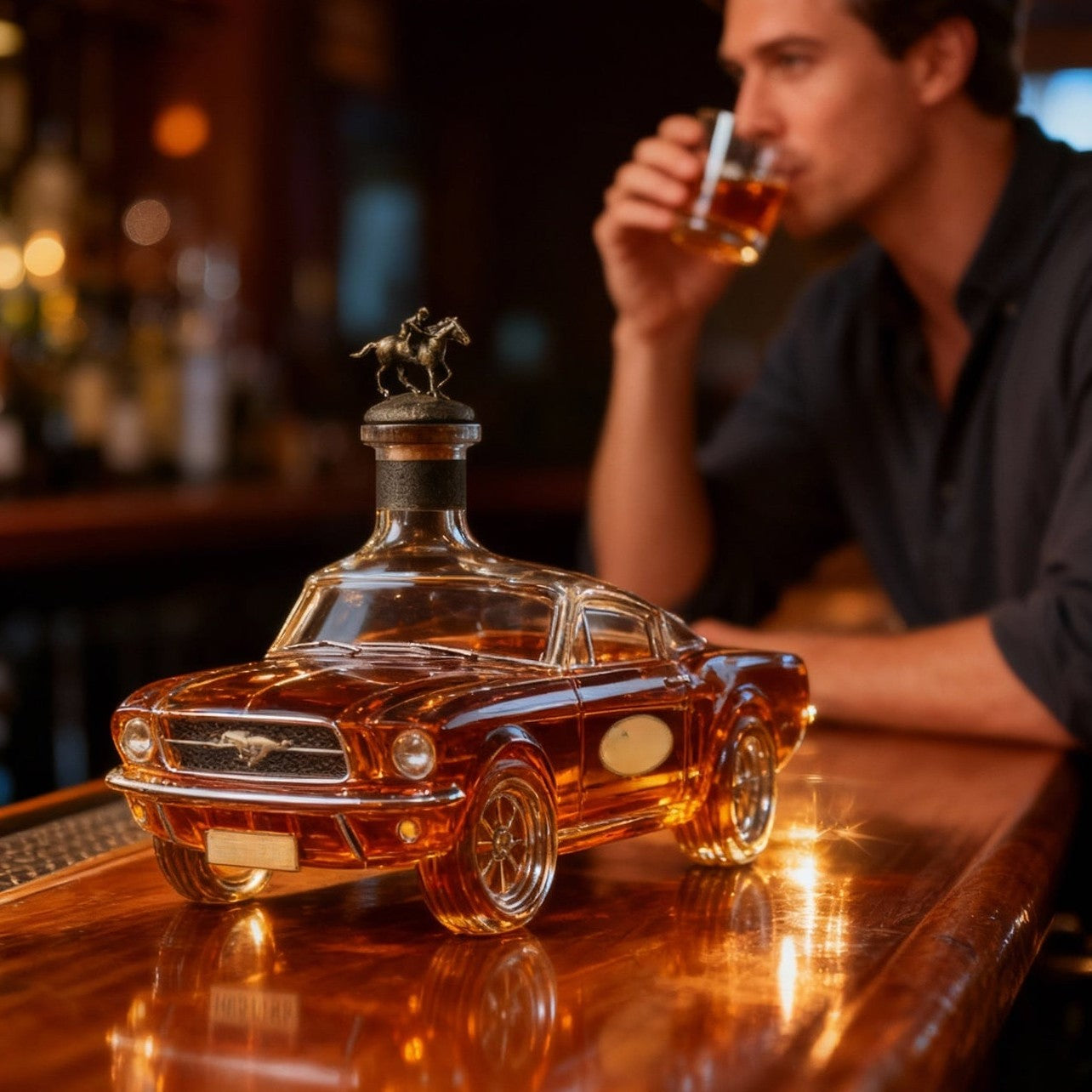 Car Shaped Whiskey Decanter Unique Glass Barware Gift