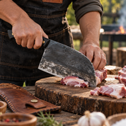 Cleaver Knife Meat Cutting Wide Blade Riveted Handle