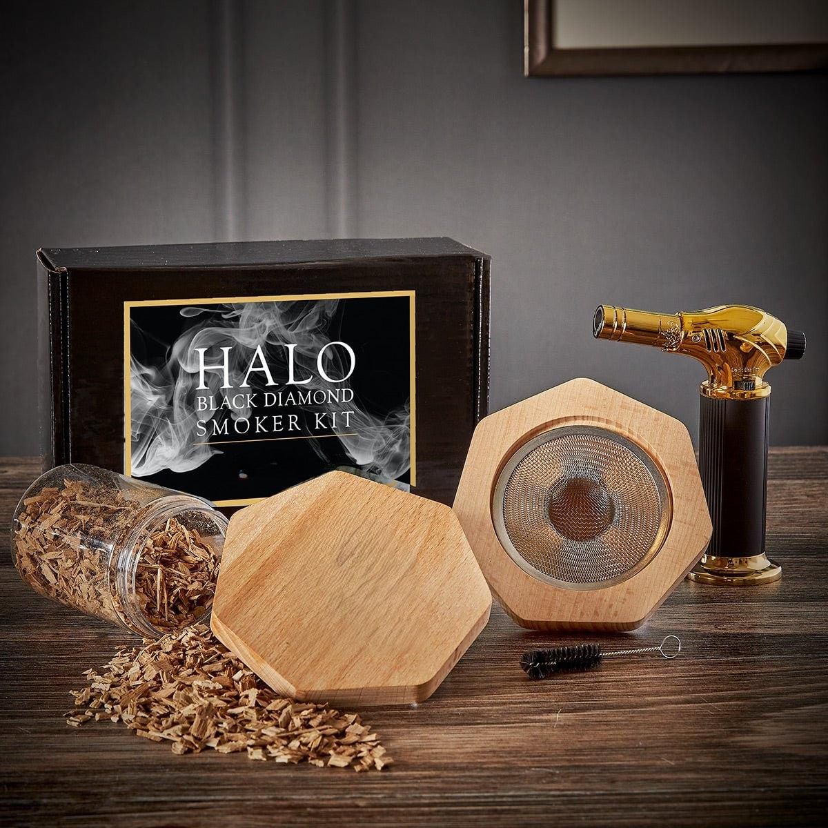 Cocktail Engraved Wood Torch Home Bartending
