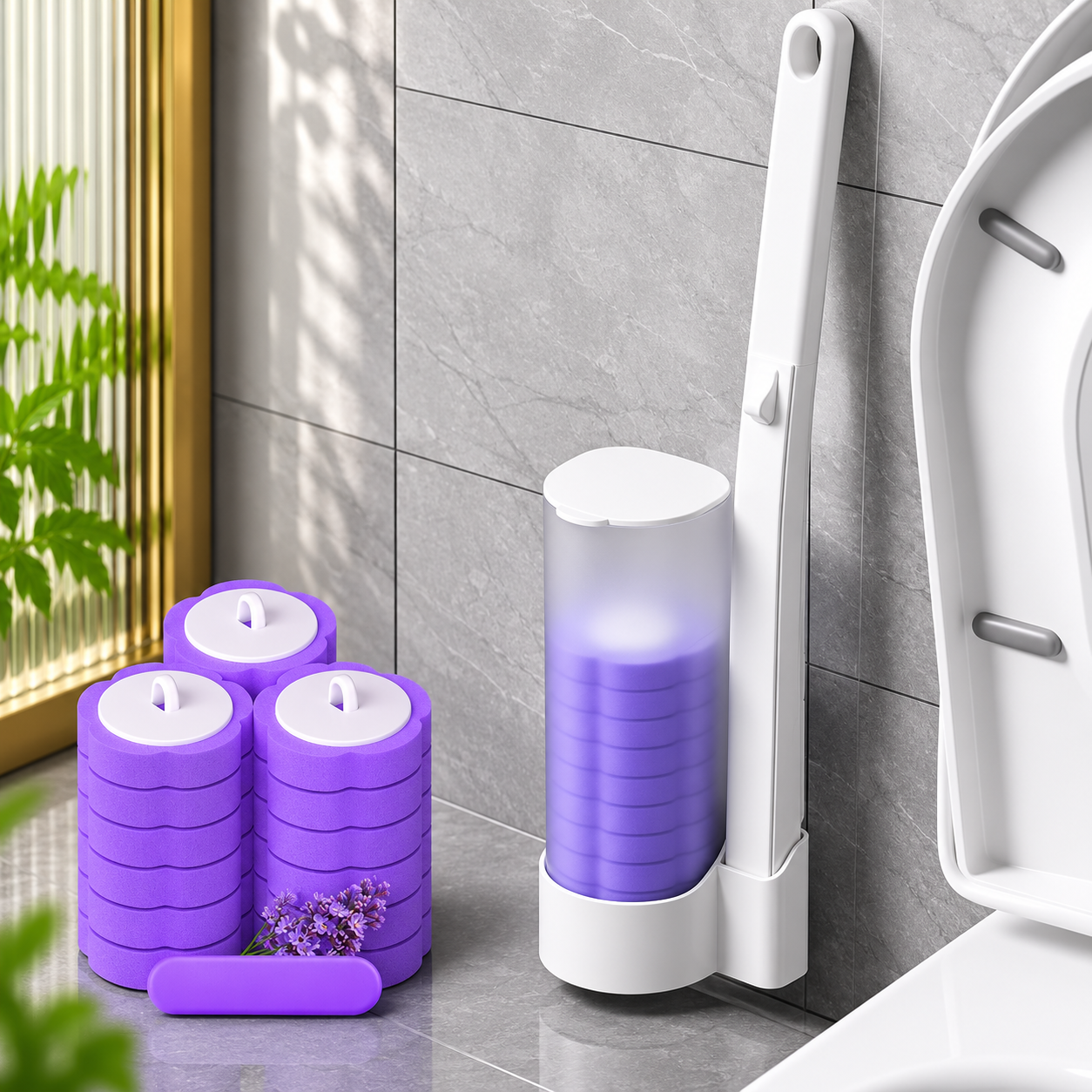 Disposable Toilet Brush Sponge Heads Hygiene