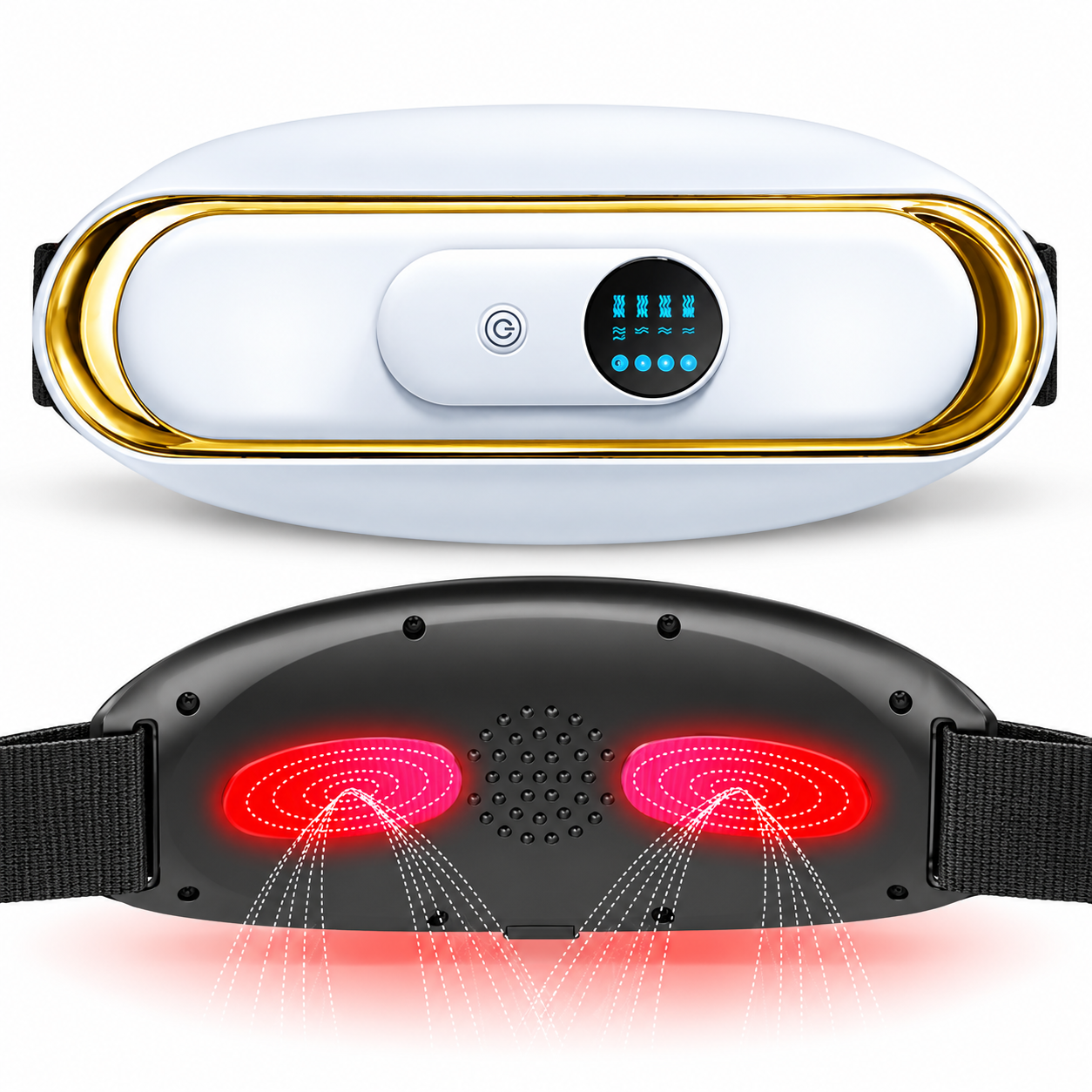 Electric Waist Massager Heat Vibration Abdominal Pad