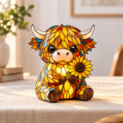 Glow the Dark Cow Night Light Floral Design Room