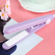 Mini Hair Straightener and Curling Iron 2-In-1 Cera-Mic Ceramic Tool