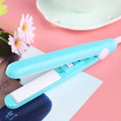 Mini Hair Straightener and Curling Iron 2-In-1 Cera-Mic Ceramic Tool
