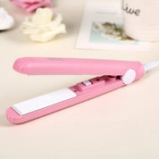 Mini Hair Straightener and Curling Iron 2-In-1 Cera-Mic Ceramic Tool