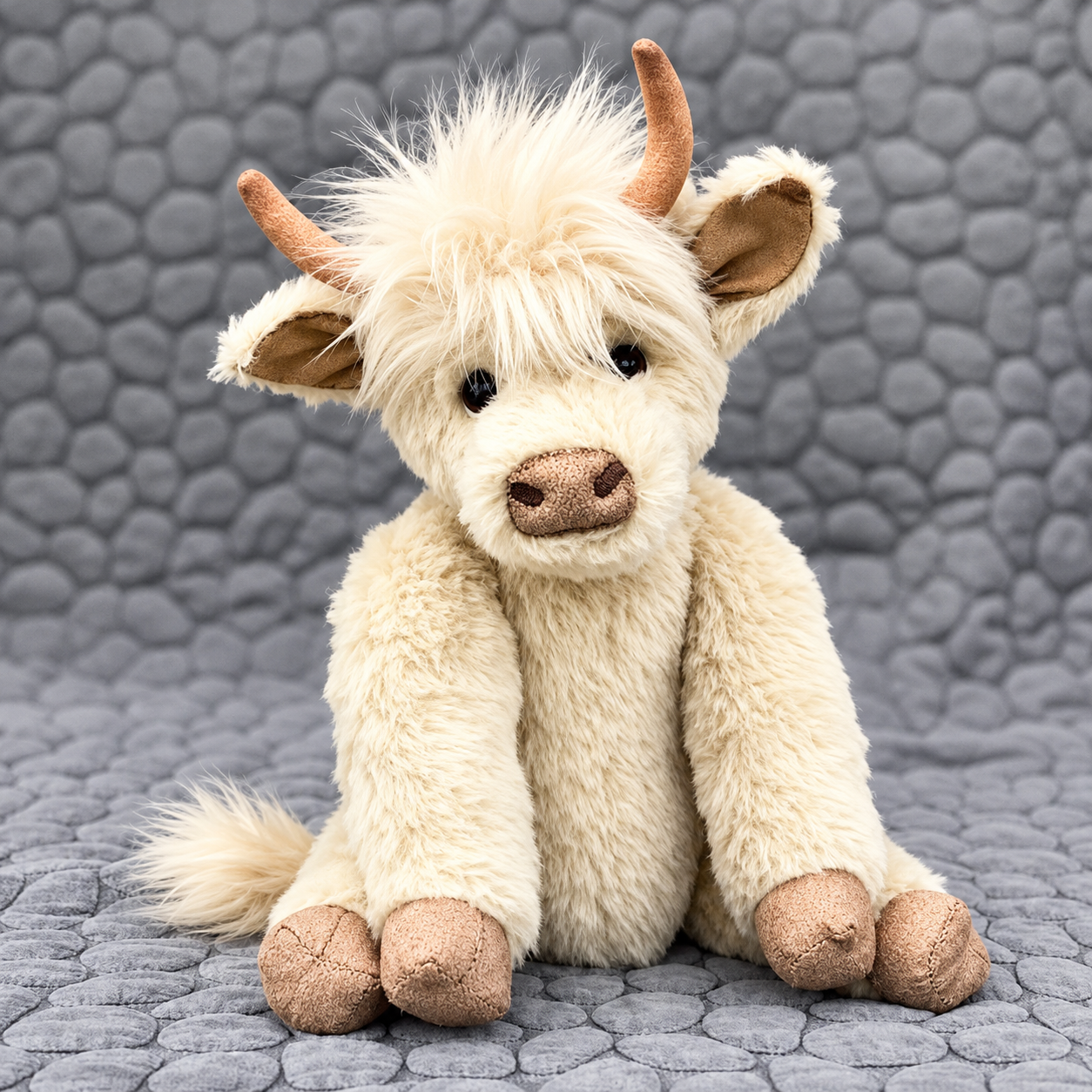 Highland Cow Plush Toy Flowers Soft Stuffed Animal Decor