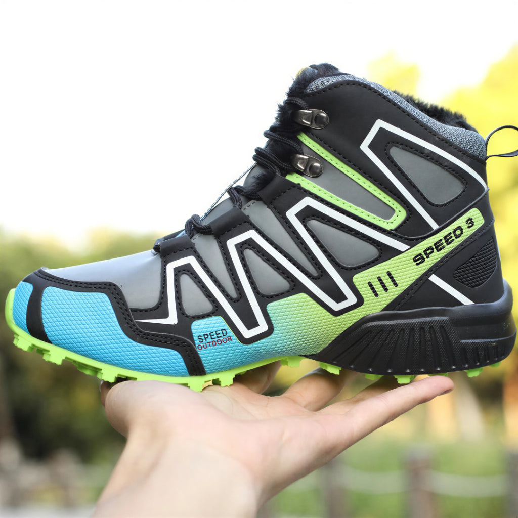 Hiking Boots Insulated Winter High Top Lace Up Lug Sole