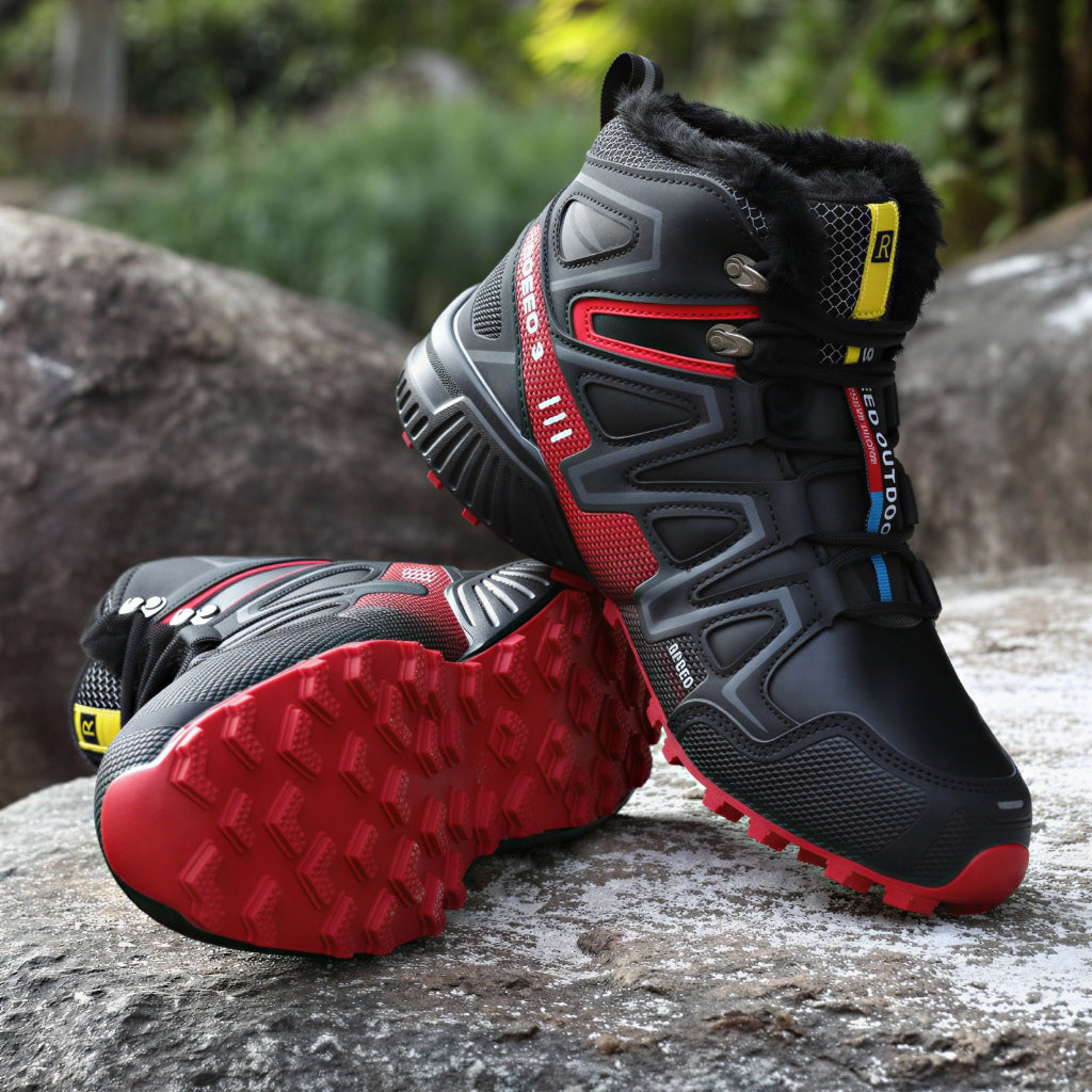 Hiking Boots Insulated Winter High Top Lace Up Lug Sole