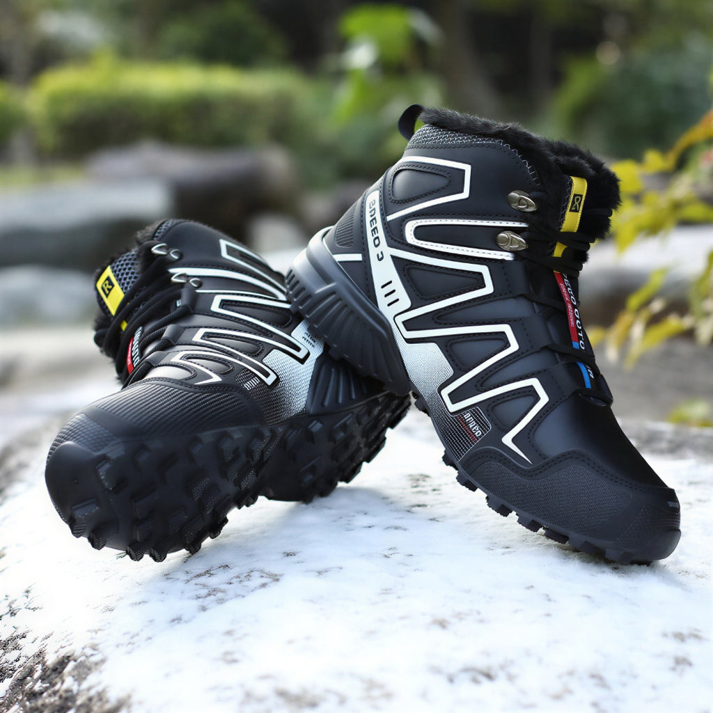 Hiking Boots Insulated Winter High Top Lace Up Lug Sole