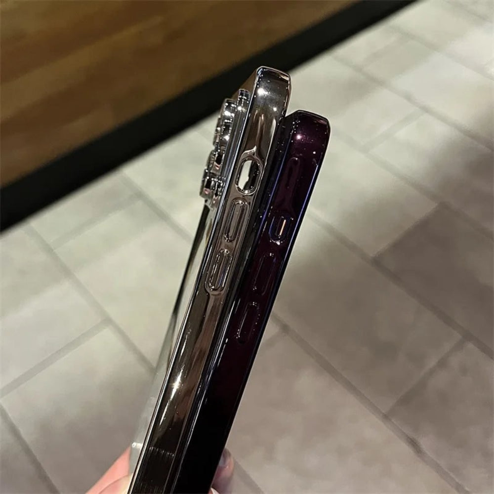 Magnetic Phone Case Slim Protective Cover Glossy Camera Frame