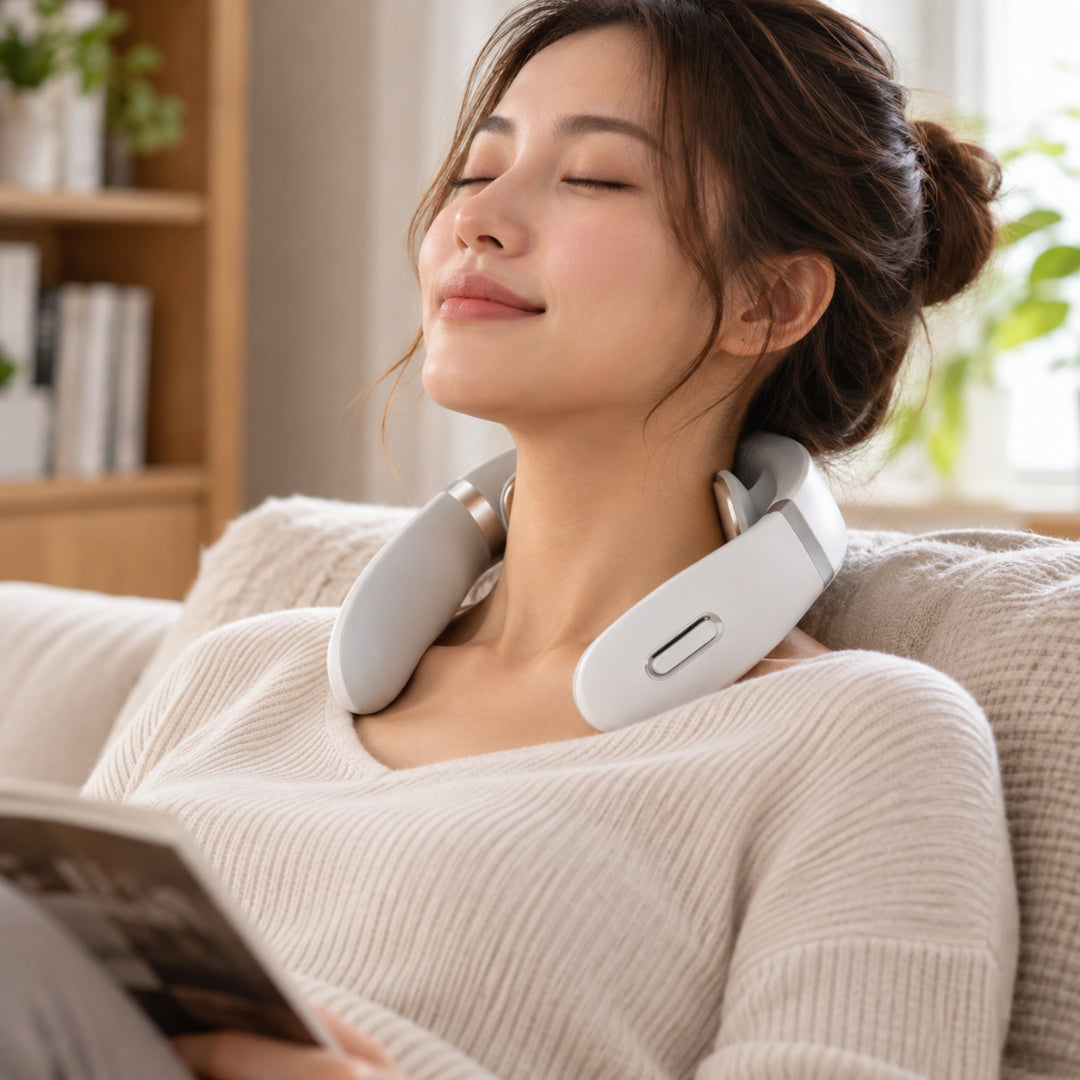 Portable Neck Massager Ergonomic Design Wireless Use