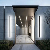 Outdoor Wall Lamp Minimalist Black Metal LED