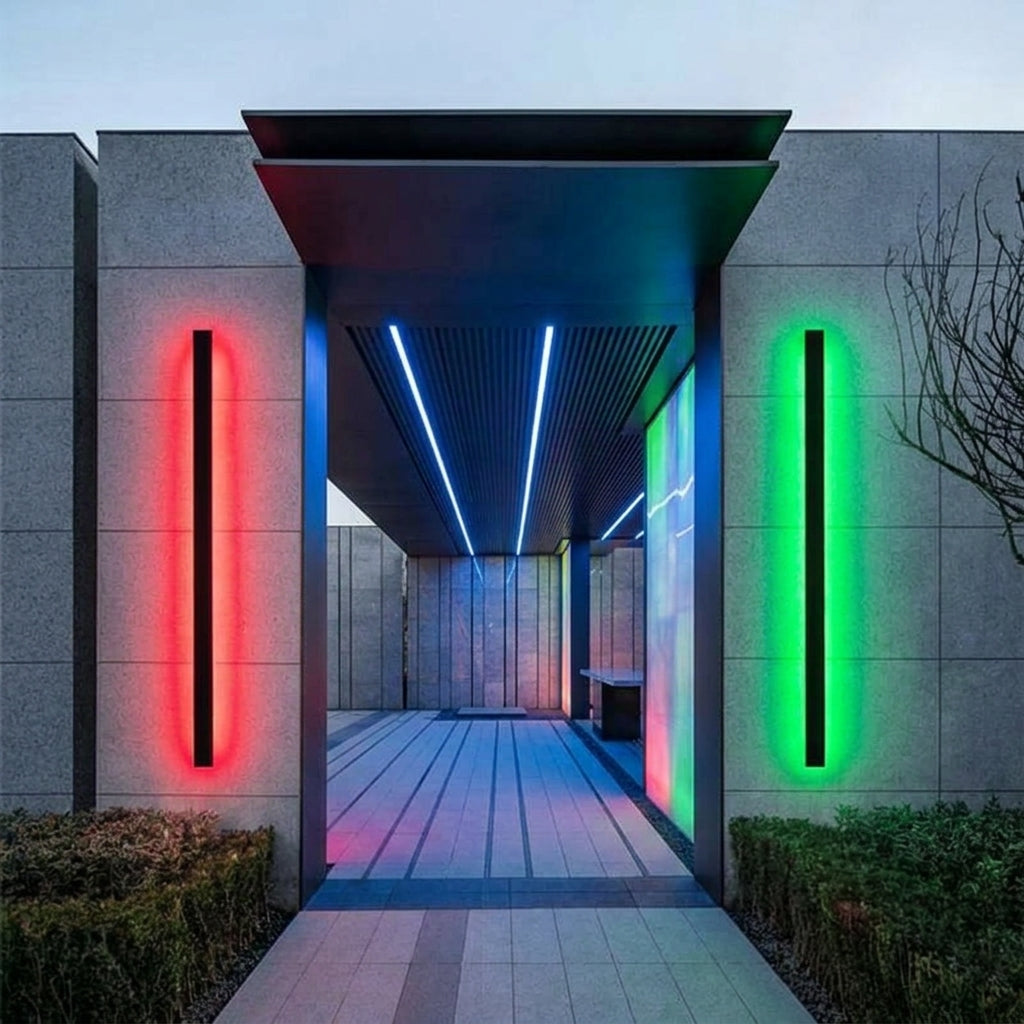 Outdoor Wall Lamp Minimalist Black Metal LED