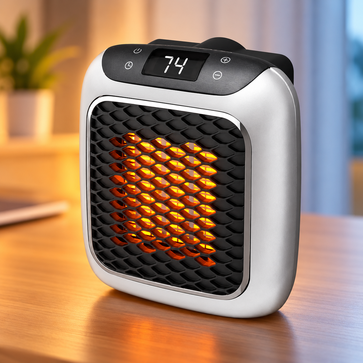 Portable Electric Space Heater Home Office Travel Use