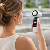 Hand Held Fan USB-C Rechargeable Digital Display Circular Head