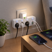 Power Strip 3 Outlets Surge Protection Child Safety Features