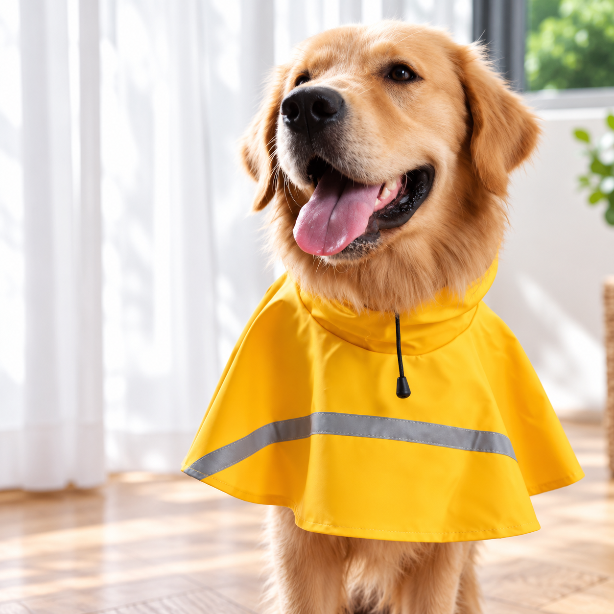 Reflective Dog Raincoat Hood Outdoor Protection