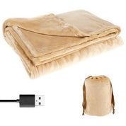 USB Heated Blanket Throw Soft Fleece Portable Cordless Design