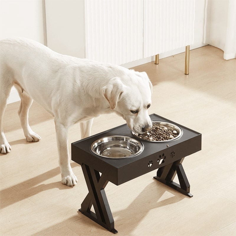 Adjustable Dog Bowls Pets Modern Elevated Feeding Station - Image 1