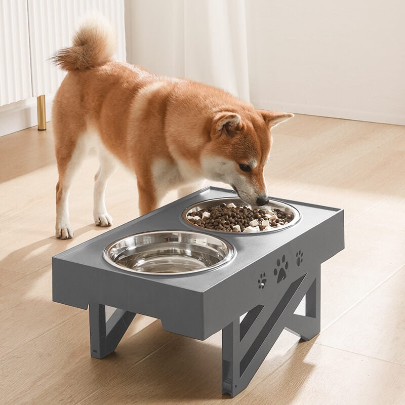 Adjustable Dog Bowls Pets Modern Elevated Feeding Station - Image 2