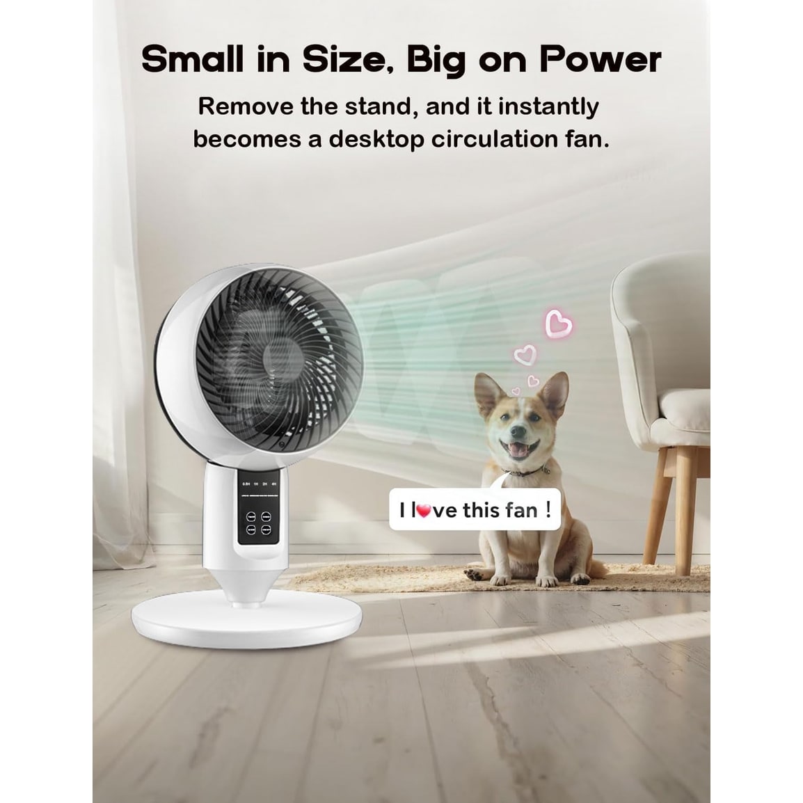 Adjustable Pedestal Fan 3D Oscillation Home Comfort - Image 8