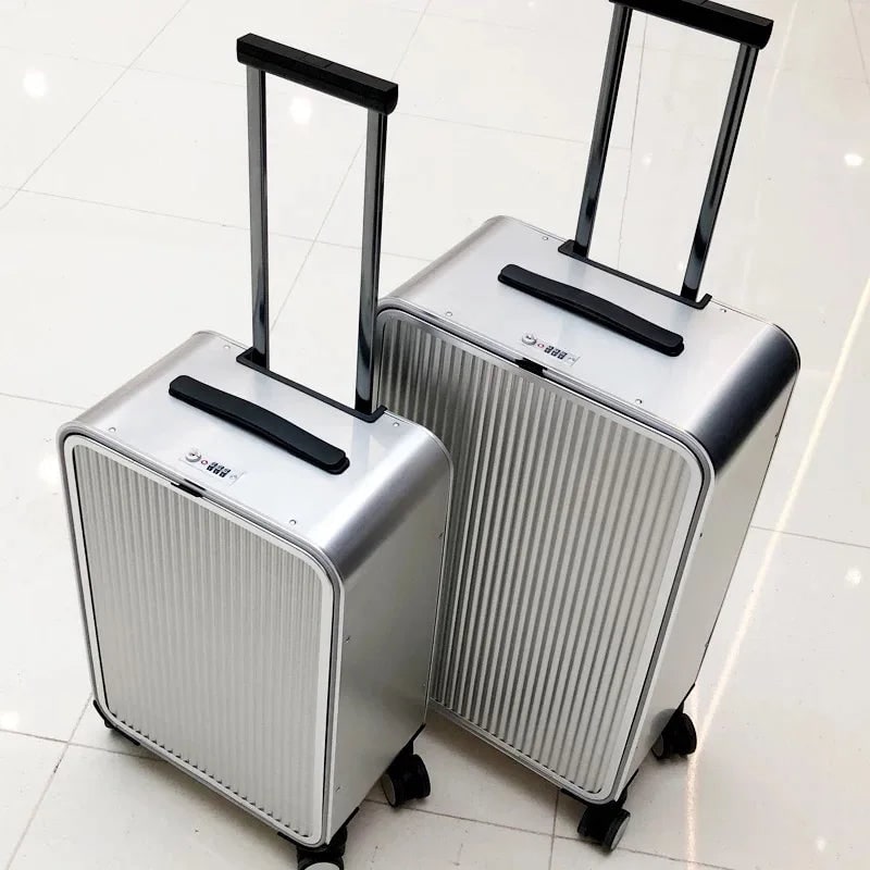 Aluminum Hard Shell Luggage Set Spinner Wheels Travel - Image 1