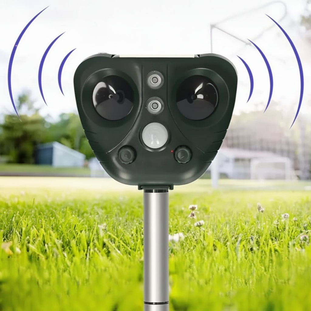 Animal Repeller Garden Deterrent Solar Powered Flashing LED - Image 1