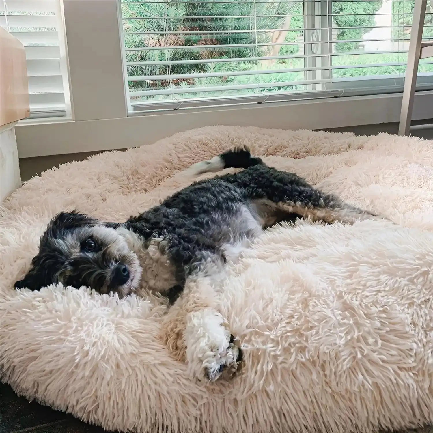 Anxiety Relieving Pet Bed Dogs and Cats Soft Plush Comfort - Image 1