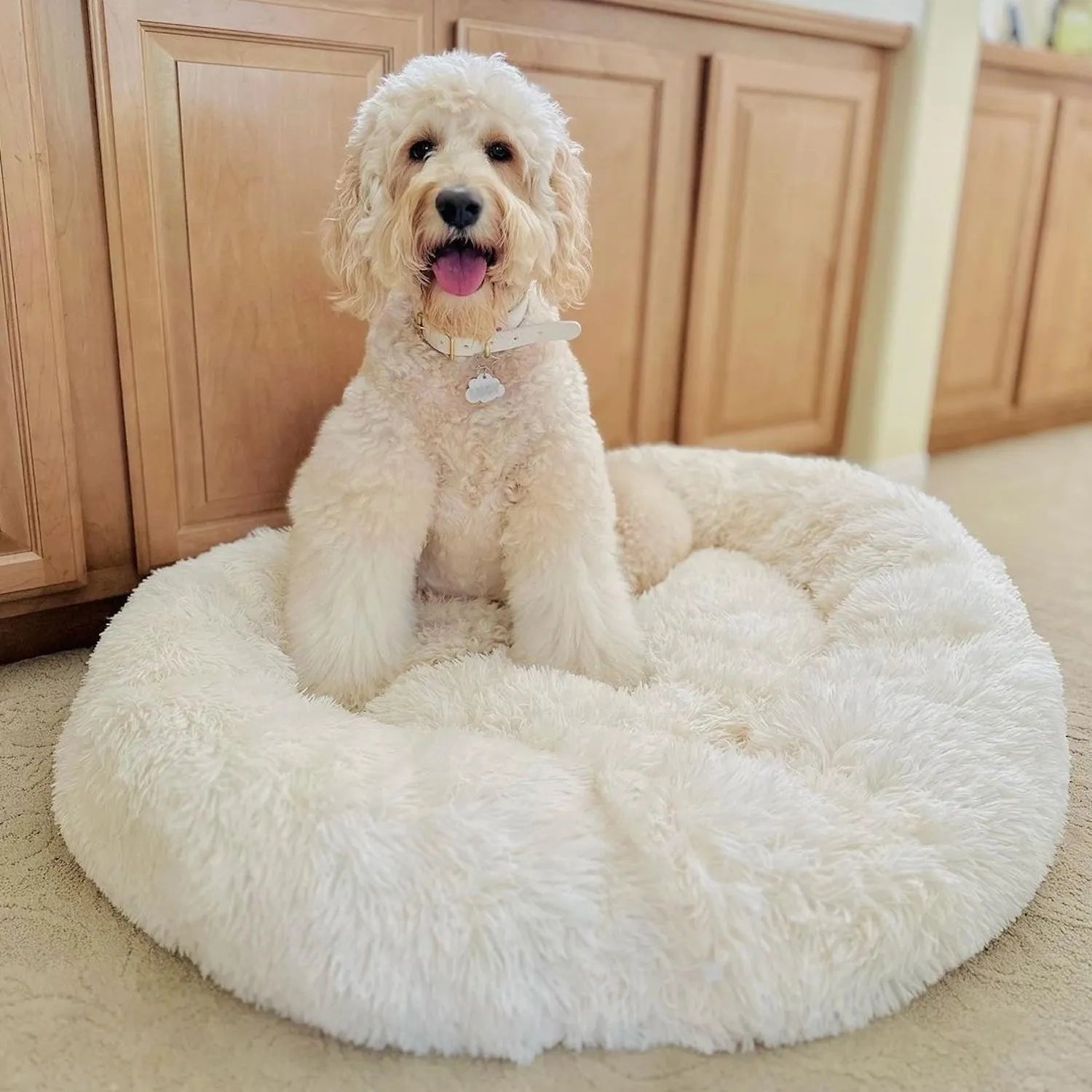 Anxiety Relieving Pet Bed Dogs and Cats Soft Plush Comfort - Image 4