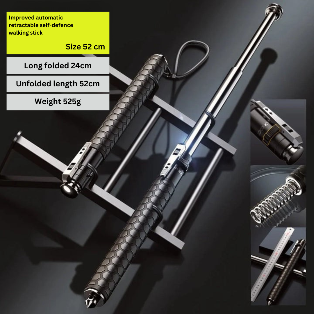 Automatic Self-Defense Walking Stick Urban Safety Retractable - Image 11