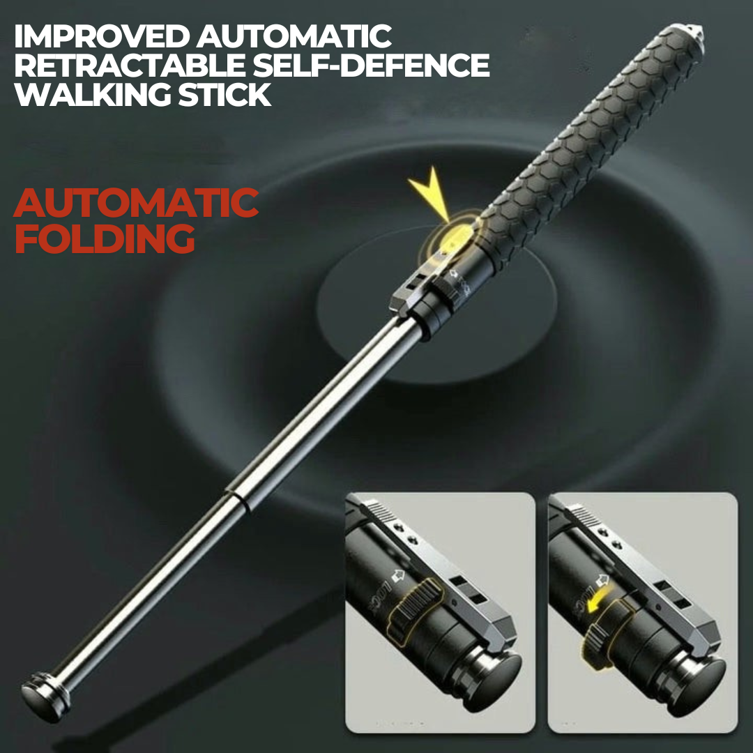 Automatic Self-Defense Walking Stick Urban Safety Retractable - Image 3