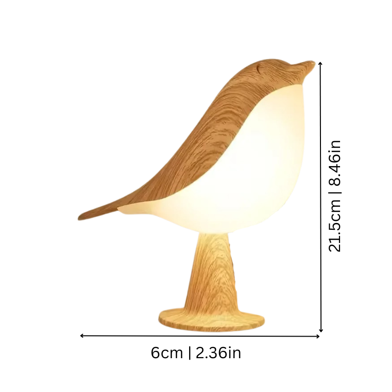 Bird Table Lamp Wooden Bird Design Night Light - Image 2