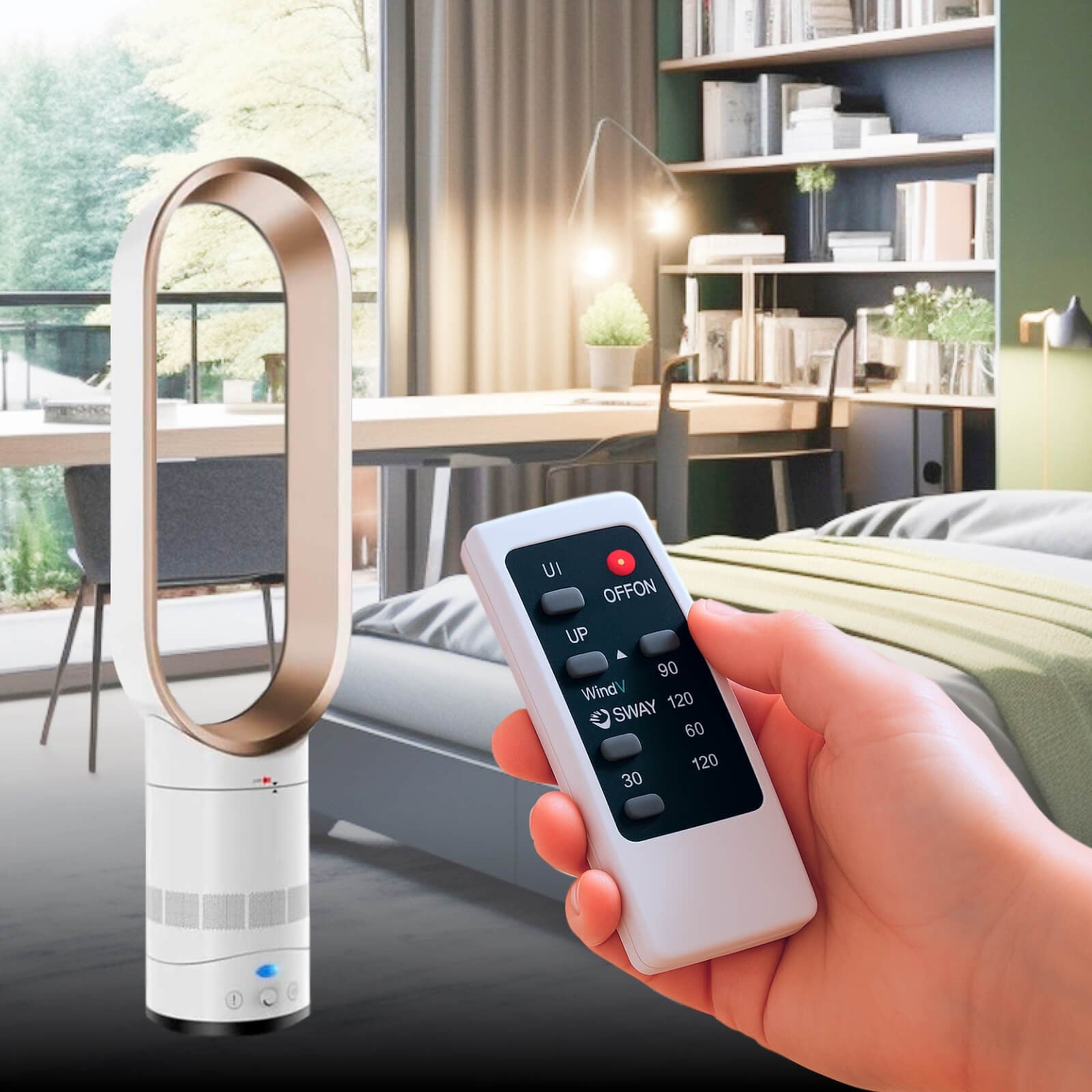 Bladeless Fan Home Comfort Remote Control and Timer Function - Image 10