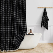 Bohemian Linen Shower Curtain Tassels and Design - Image 4