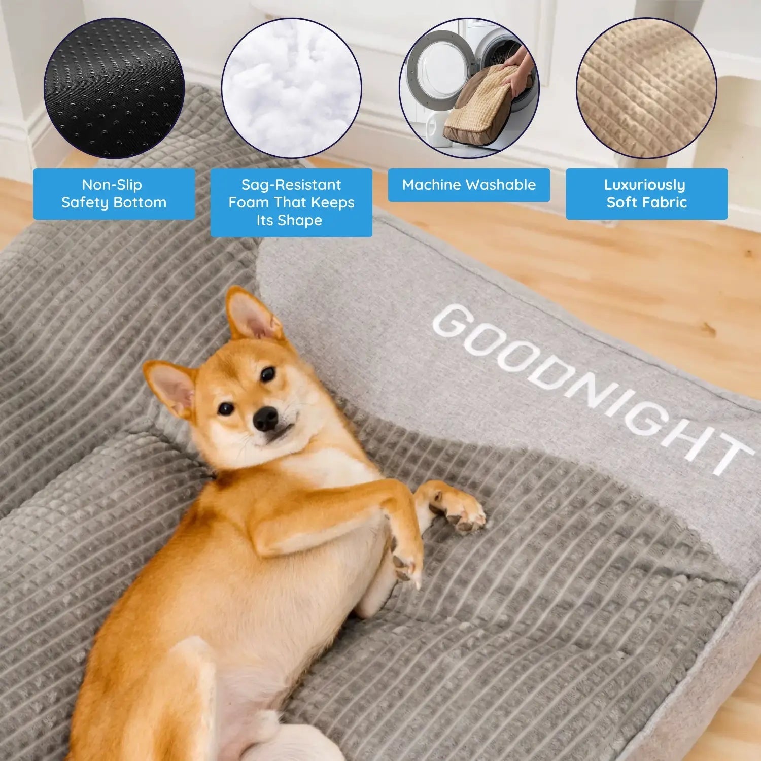 Calming Dog Cushion Washable Soft Bed Relaxation and Comfort - Image 2