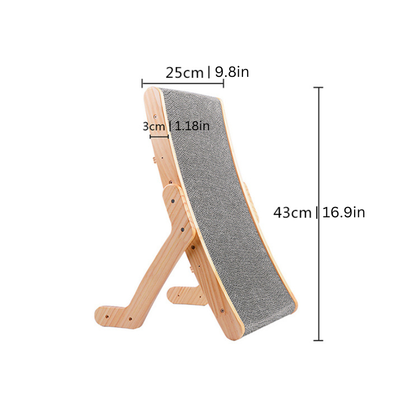 Cat Scratching Post Natural Wood Base Play and Relaxation - Image 2