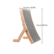 Cat Scratching Post Natural Wood Base Play and Relaxation - Image 3