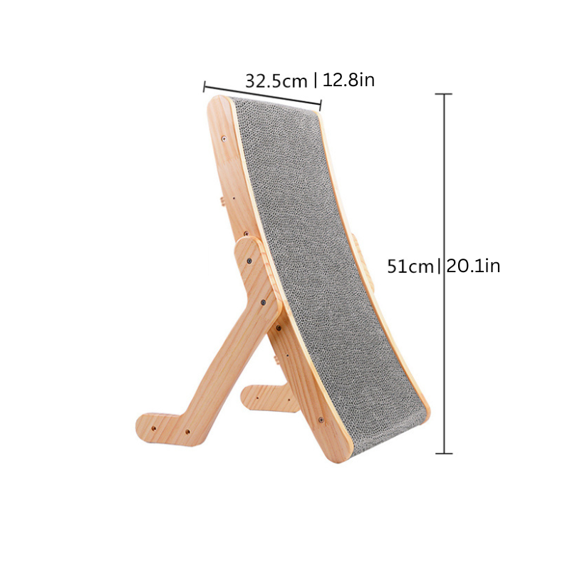 Cat Scratching Post Natural Wood Base Play and Relaxation - Image 3