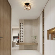 Ceiling Light Clear Glass Modern Striped Shade Flush Mount - Image 7