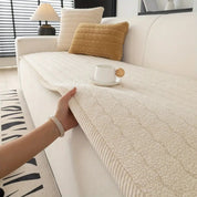 Chic Plush Sofa Cover Soft Comfort and Stylish Protection - Image 1