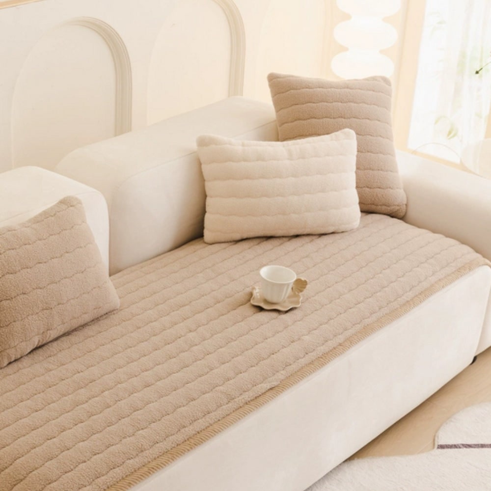 Chic Plush Sofa Cover Soft Comfort and Stylish Protection - Image 4