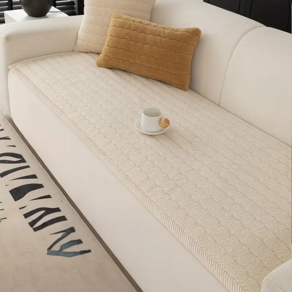 Chic Plush Sofa Cover Soft Comfort and Stylish Protection - Image 7