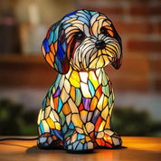 Colorful Dog Table Lamp Stained Glass Night Light - Image 6