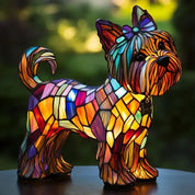 Colorful Dog Table Lamp Stained Glass Night Light - Image 9