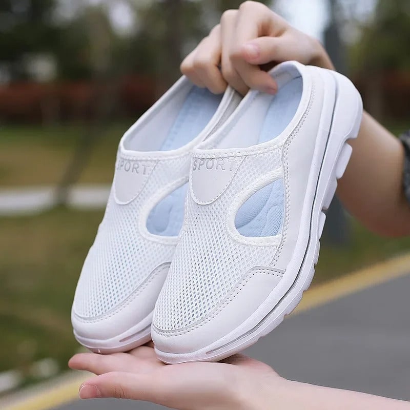 Comfortable Mesh Slip-On Sandals Active Lifestyle White - Image 2